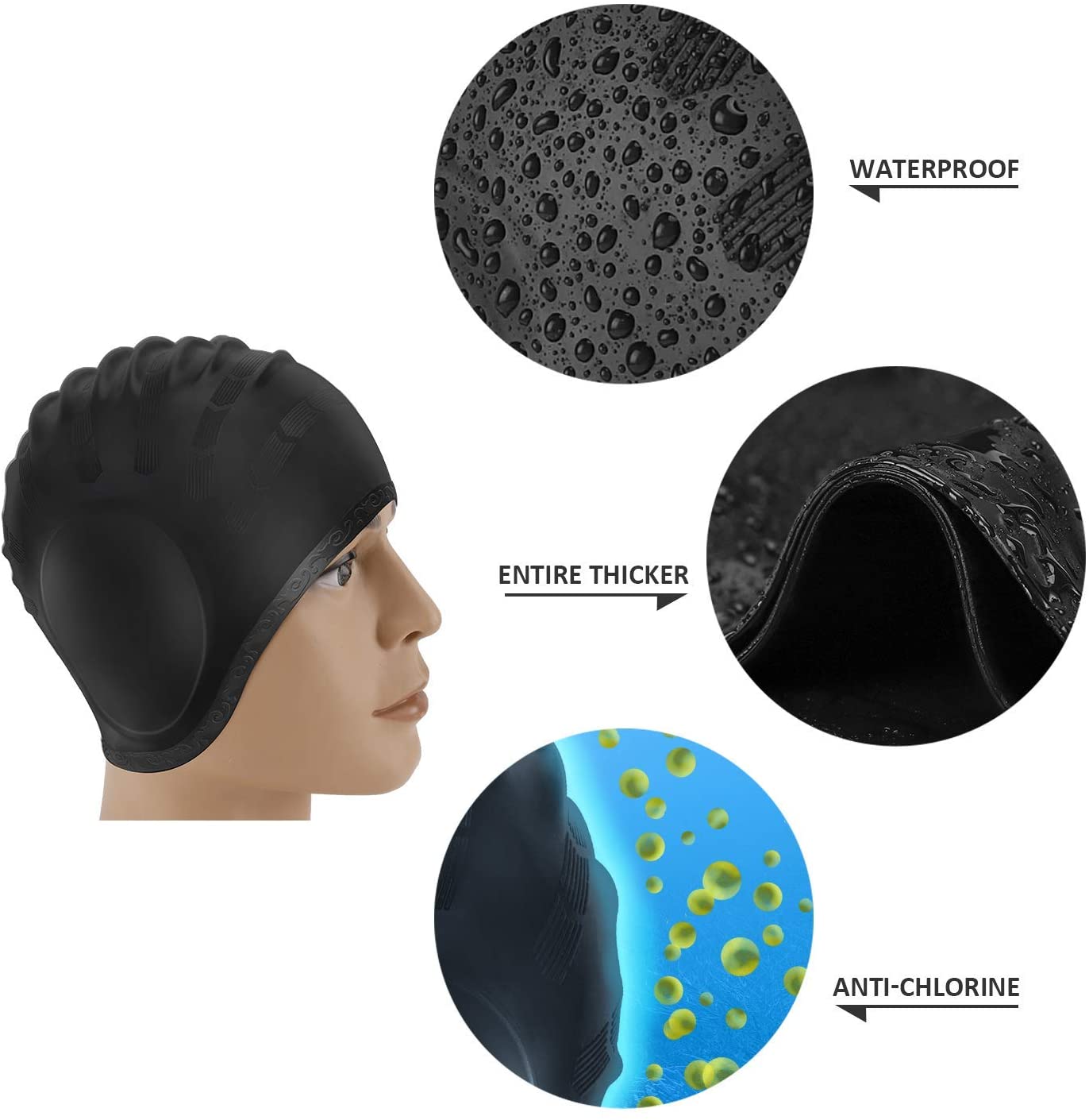 Adults Swimming Caps Men Women - Aquatic Sports Cap 评论和价格