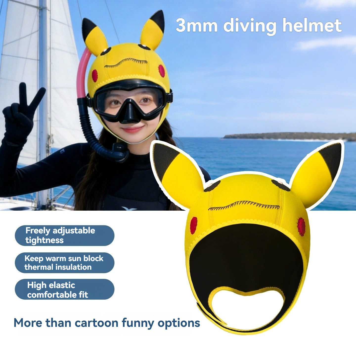 3mm Neoprene Cute Cartoon Ther - Aquatic Sports Cap 评论和价格