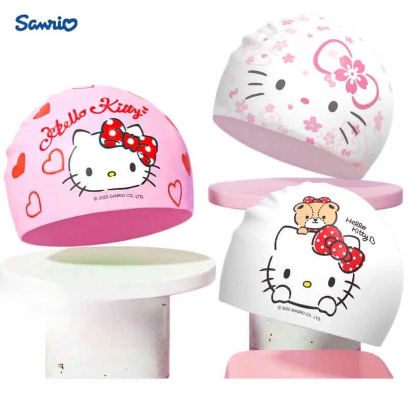 Anime Hello Kitty Cartoon Swim - Aquatic Sports Cap 评论和价格