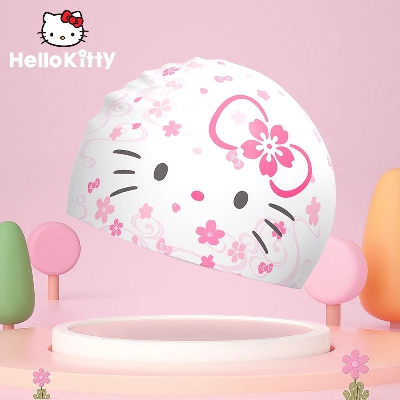 Anime Hello Kitty Cartoon Swim - Aquatic Sports Cap 评论和价格