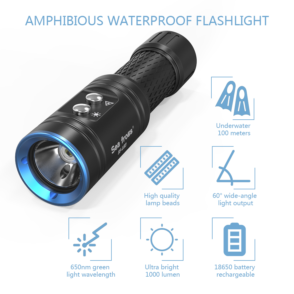 Strbea 1000 Lumens LED Flashli - Underwater Flashlight 评论和价格